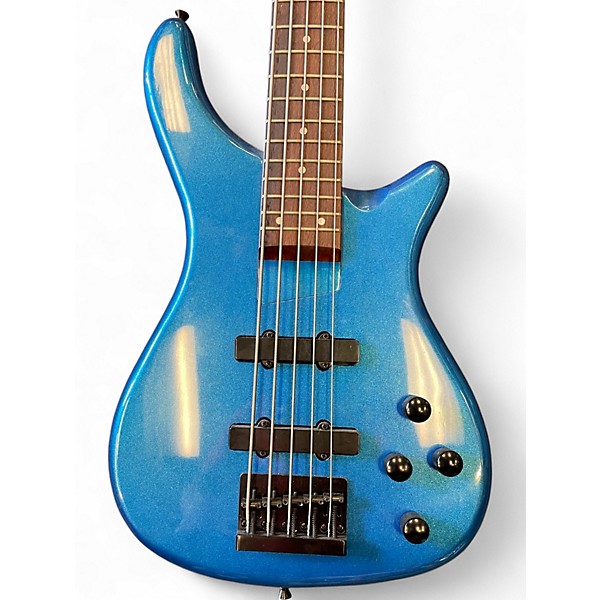 Used Rogue LX205B Series III Metalluc Blue Electric Bass Guitar