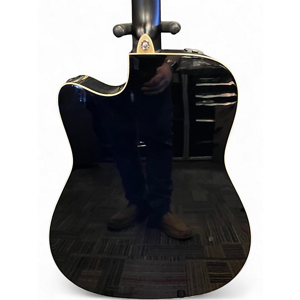 Used Yamaha FX335C Black Acoustic Electric Guitar