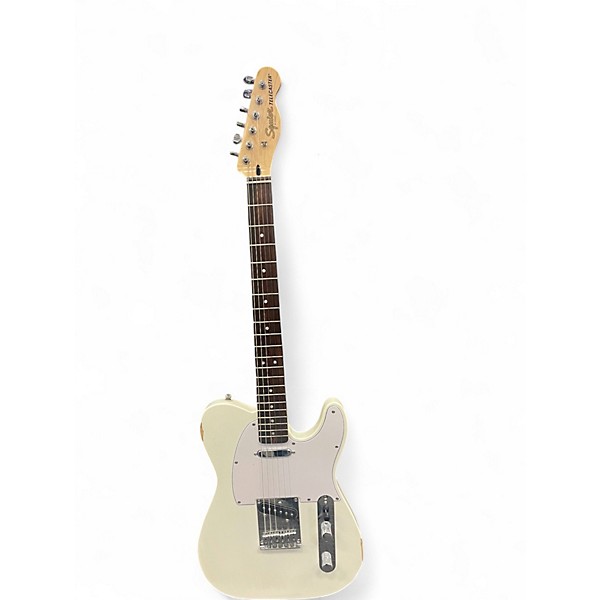 Used Squier AFFINITY TELECASTER OLYMPIC WHITE Solid Body Electric Guitar