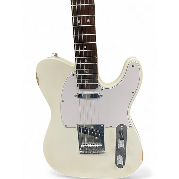 Used Squier AFFINITY TELECASTER OLYMPIC WHITE Solid Body Electric Guitar