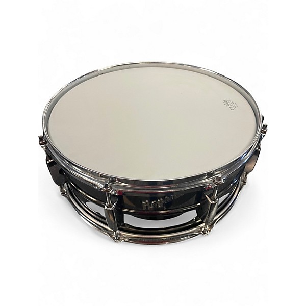 Used Rogers 14in Snare Drum Black Chrome Over Steel Drum