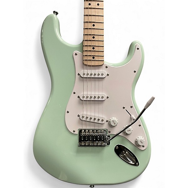 Used Squier Affinity Stratocaster Surf Green Solid Body Electric Guitar