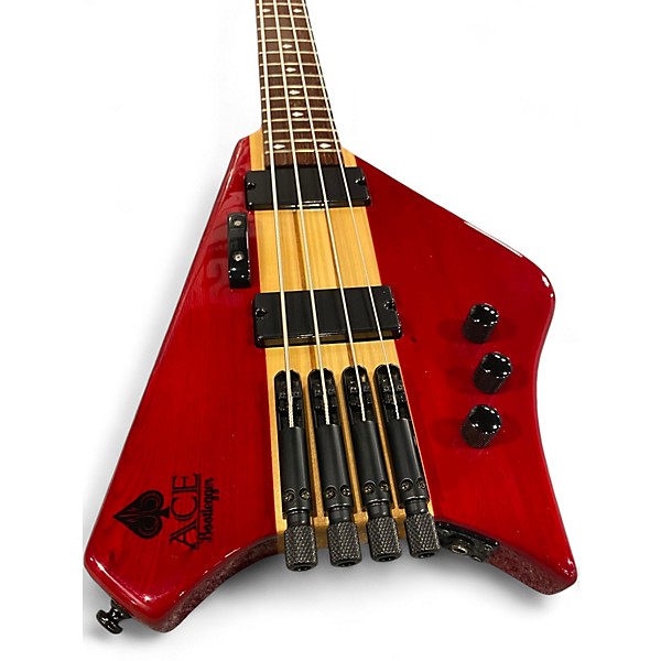Used 2021 Bootleger ace red Electric Bass Guitar