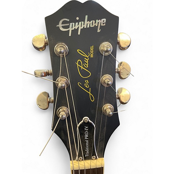 Used Epiphone Les Paul Traditional Pro IV Gold Solid Body Electric Guitar