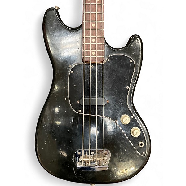 Vintage 1976 Fender MUSICMASTER BASS Black Electric Bass Guitar