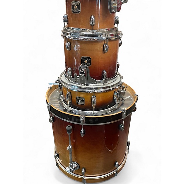 Used Gretsch Drums 6 Piece Catalina Maple 2 Color Sunburst Drum Kit