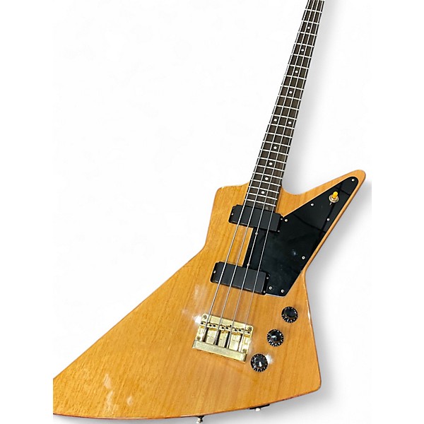 Used Epiphone Korina Explorer Natural Electric Bass Guitar