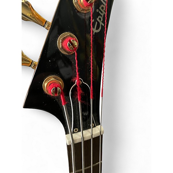 Used Epiphone Korina Explorer Natural Electric Bass Guitar