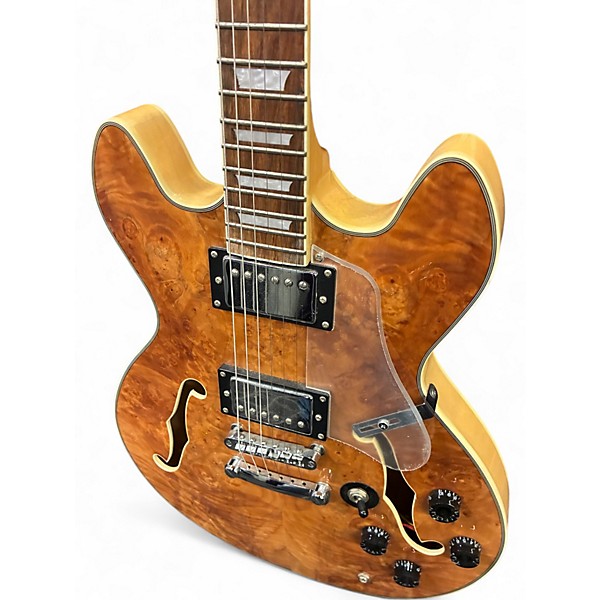 Used Firefly FF338 Birdseye Maple Natural Hollow Body Electric Guitar