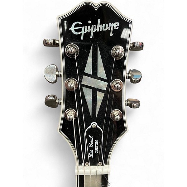 Used Epiphone Les Paul Custom Silverburst Solid Body Electric Guitar