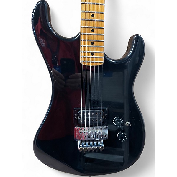 Vintage 1980s Kramer Pacer Black Solid Body Electric Guitar