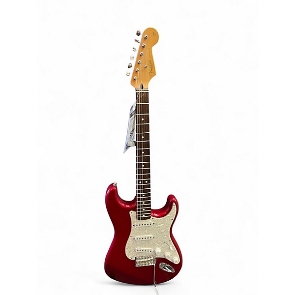 Used 2001 Fender Deluxe Stratocaster Candy Apple Red Solid Body Electric Guitar