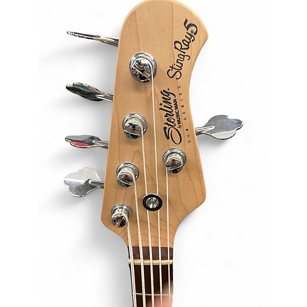 Used Sterling by Music Man StingRay 5 Satin Trans Blue Electric Bass Guitar