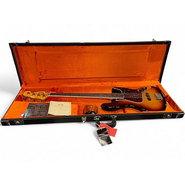 Used Fender American Vintage II 1966 Jazz Bass 3 Tone Sunburst Electric Bass Guitar