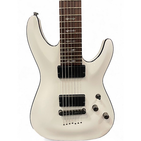 Used Schecter Guitar Research Demon 7 String Alpine White Solid Body Electric Guitar