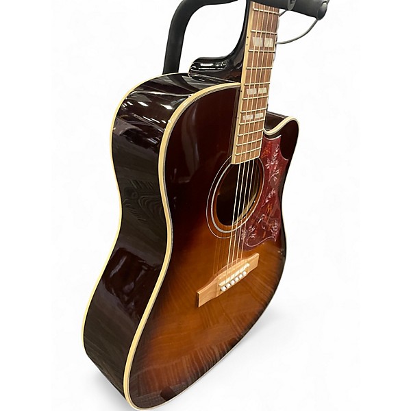 Used Epiphone HUMMINGBIRD PERFORMER PRO Dark Cherry Burst Acoustic Electric Guitar