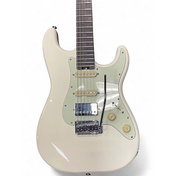 Used Schecter Guitar Research NICK JOHNSTON HSS SIGNATURE  Olympic White Solid Body Electric Guitar