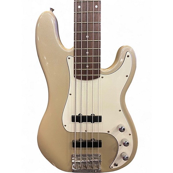 Used Squier 5 STRING PRECISION Shoreline Gold Electric Bass Guitar