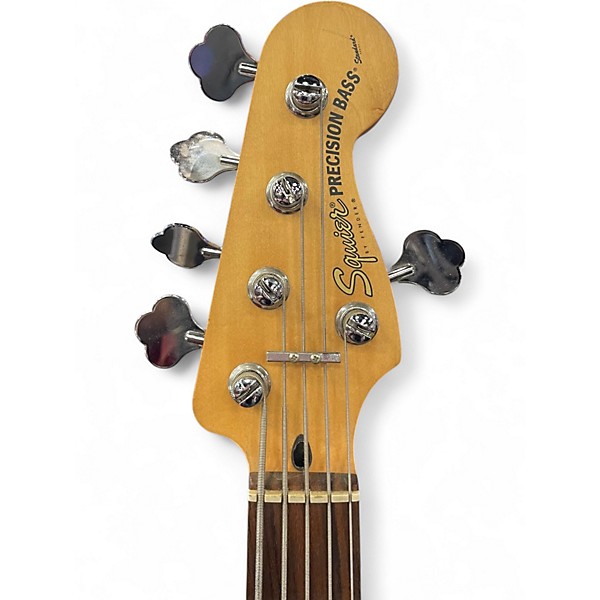 Used Squier 5 STRING PRECISION Shoreline Gold Electric Bass Guitar