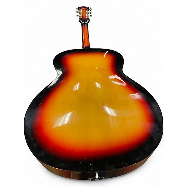 Vintage 1960s Kay Archtop Hollowbody 3 Tone Sunburst Acoustic Guitar