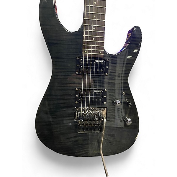 Used ESP LTD M100FM Trans Charcoal Solid Body Electric Guitar