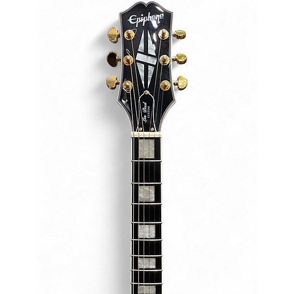 Used Epiphone LES PAUL CUSTOM BLACKBACK Antique Ivory Solid Body Electric Guitar