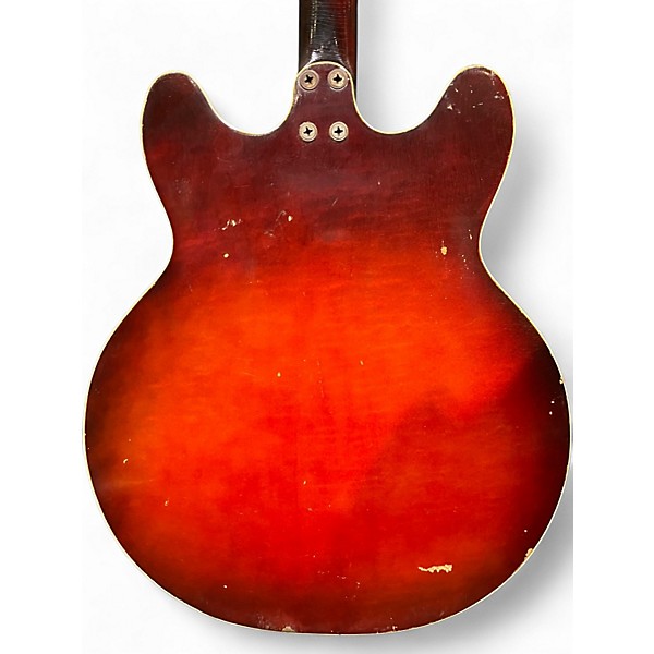 Vintage 1960s Harmony H77 Honey Burst Hollow Body Electric Guitar