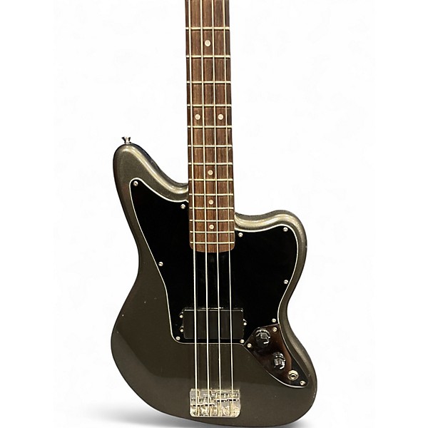 Used Squier AFFINITY SERIES JAGUAR BASS Metallic Gray Electric Bass Guitar