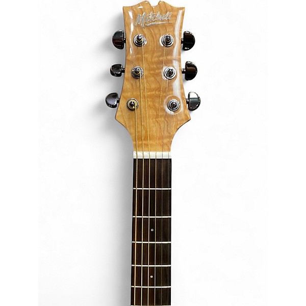 Used Mitchell MX430QAB Natural Acoustic Electric Guitar