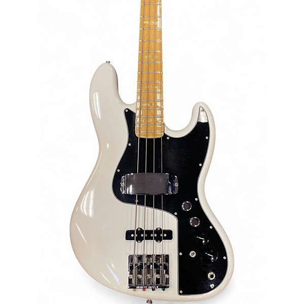 Used Fender Marcus Miller Signature Jazz Bass Olympic White Electric Bass Guitar