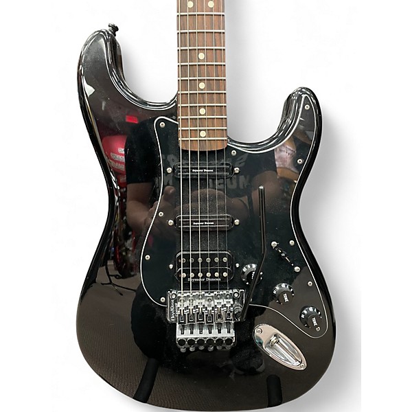 Used Fender STANDARD STRAT HSS FLOYD ROSE Black Solid Body Electric Guitar