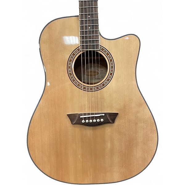Used Washburn WD7SCEA Natural Acoustic Guitar