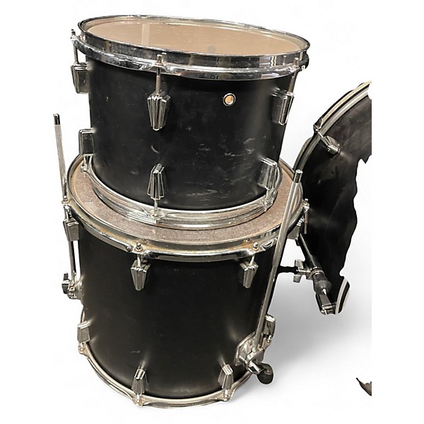 Used C&C Drum Company 3 Piece cardwell 3 piece Black Drum Kit