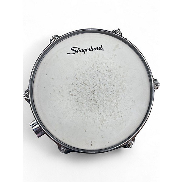 Used Slingerland 10in Popcorn Snare Worn Yellow Drum