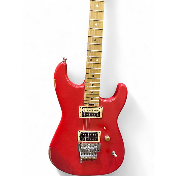 Used Splawn SS1 Red Sparkle Relic Solid Body Electric Guitar