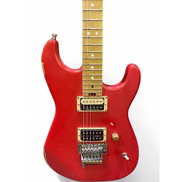 Used Splawn SS1 Red Sparkle Relic Solid Body Electric Guitar