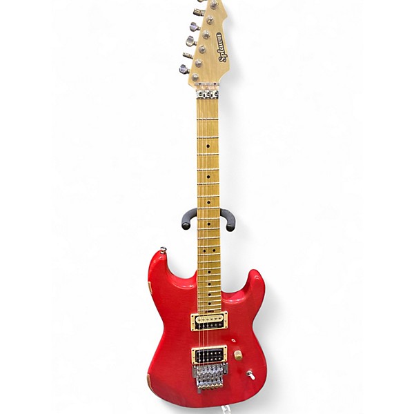 Used Splawn SS1 Red Sparkle Relic Solid Body Electric Guitar