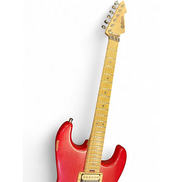 Used Splawn SS1 Red Sparkle Relic Solid Body Electric Guitar