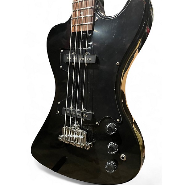 Used Miscellaneous 4 String Offset Bass Black Electric Bass Guitar