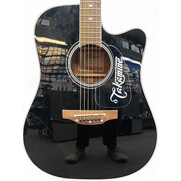Used Takamine GD34CE Black Acoustic Electric Guitar