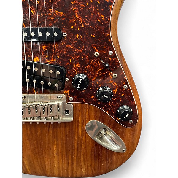 Used ESP Custom Koa Strat Brown Solid Body Electric Guitar