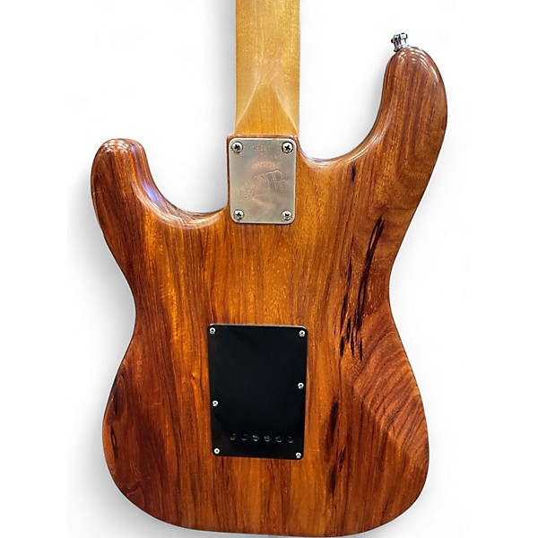 Used ESP Custom Koa Strat Brown Solid Body Electric Guitar