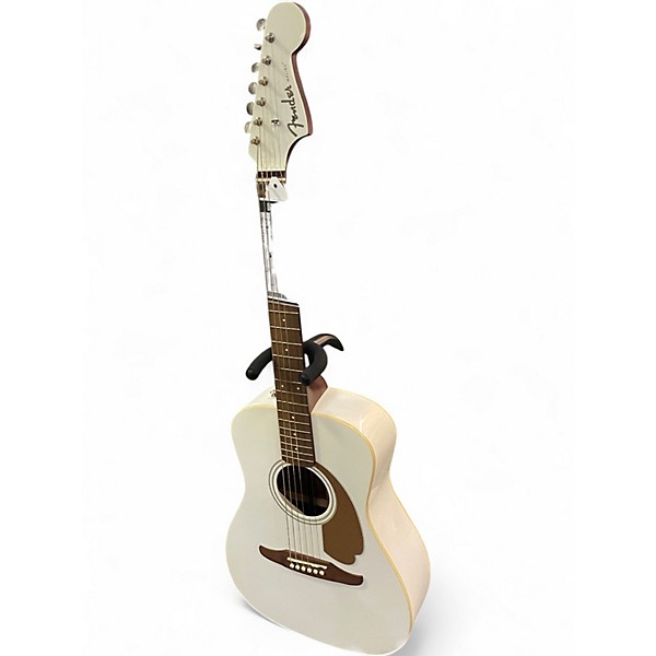 Used Fender MALIBU PLAYER Arctic White Acoustic Electric Guitar