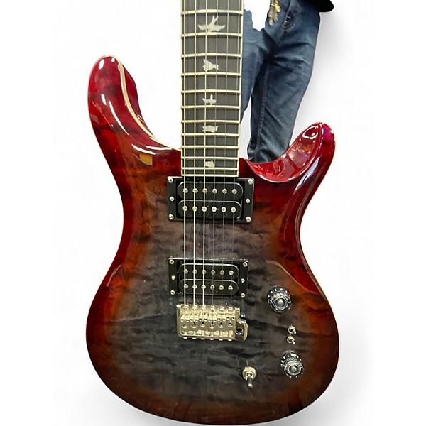 Used PRS SE Custom 24 Charcoal Cherry Burst Solid Body Electric Guitar