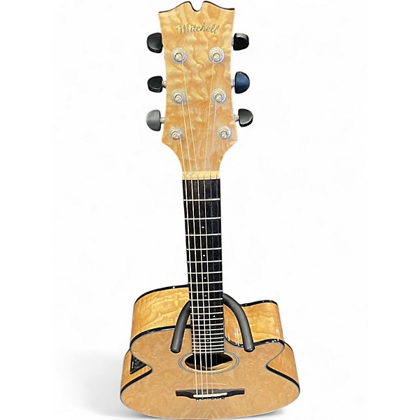 Used Mitchell MX400 QAB EXOTIC Natural Acoustic Electric Guitar