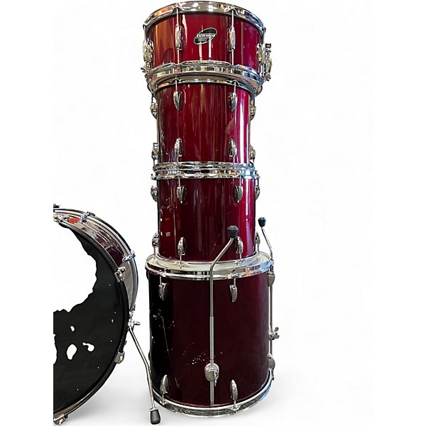 Used Ludwig 5 Piece Accent Red Drum Kit
