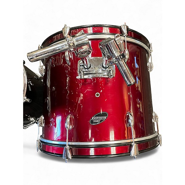 Used Ludwig 5 Piece Accent Red Drum Kit