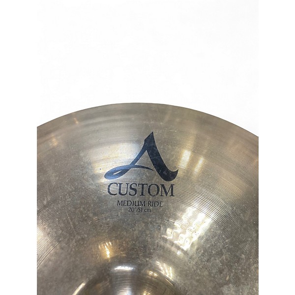 Used Zildjian 20in A Custom Medium Ride Cymbal