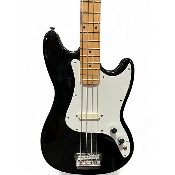 Used Squier Bronco Black Electric Bass Guitar