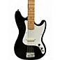 Used Squier Bronco Black Electric Bass Guitar